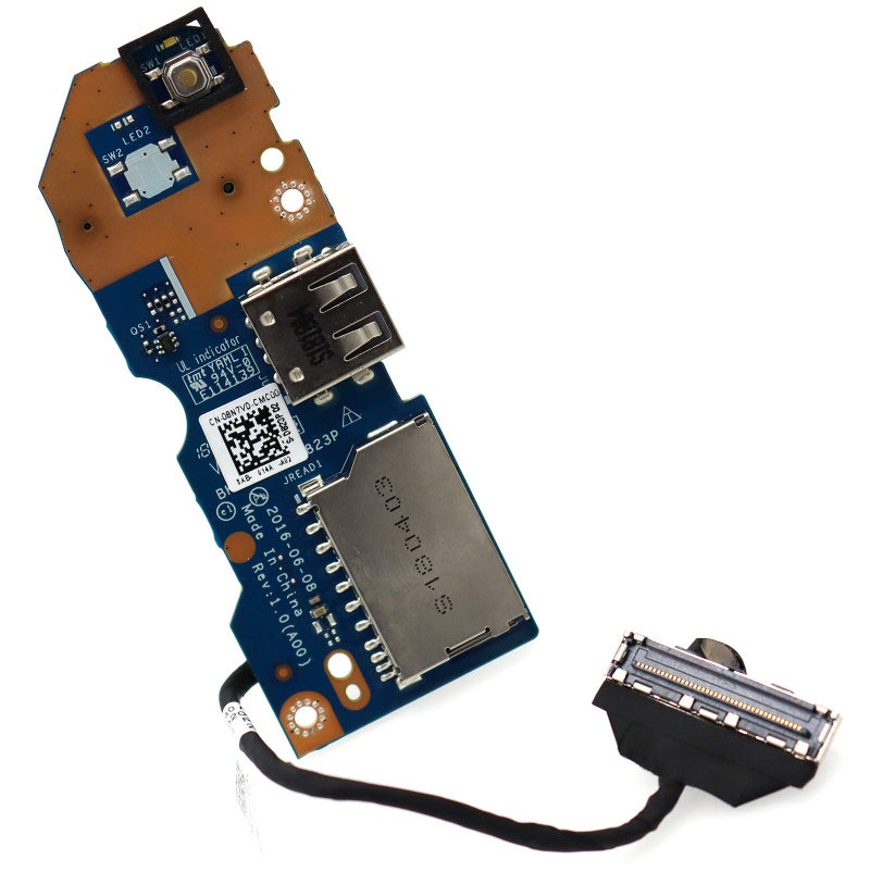 Deal4GO Power Button Board SD Card Reader USB IO Board LS-D823P 8N7VD 08N7VD Replacement for Dell Inspiron 15 7460 7472 - Image 1